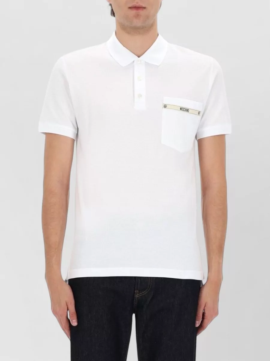 Moschino Logo Polo Shirt Chest Pocket Collar