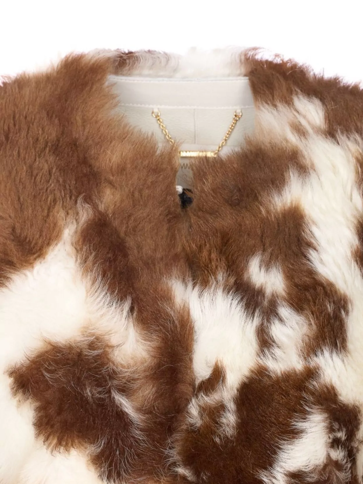 Zimmermann Animal Print Faux Fur Long Sleeve Jacket In Brown
