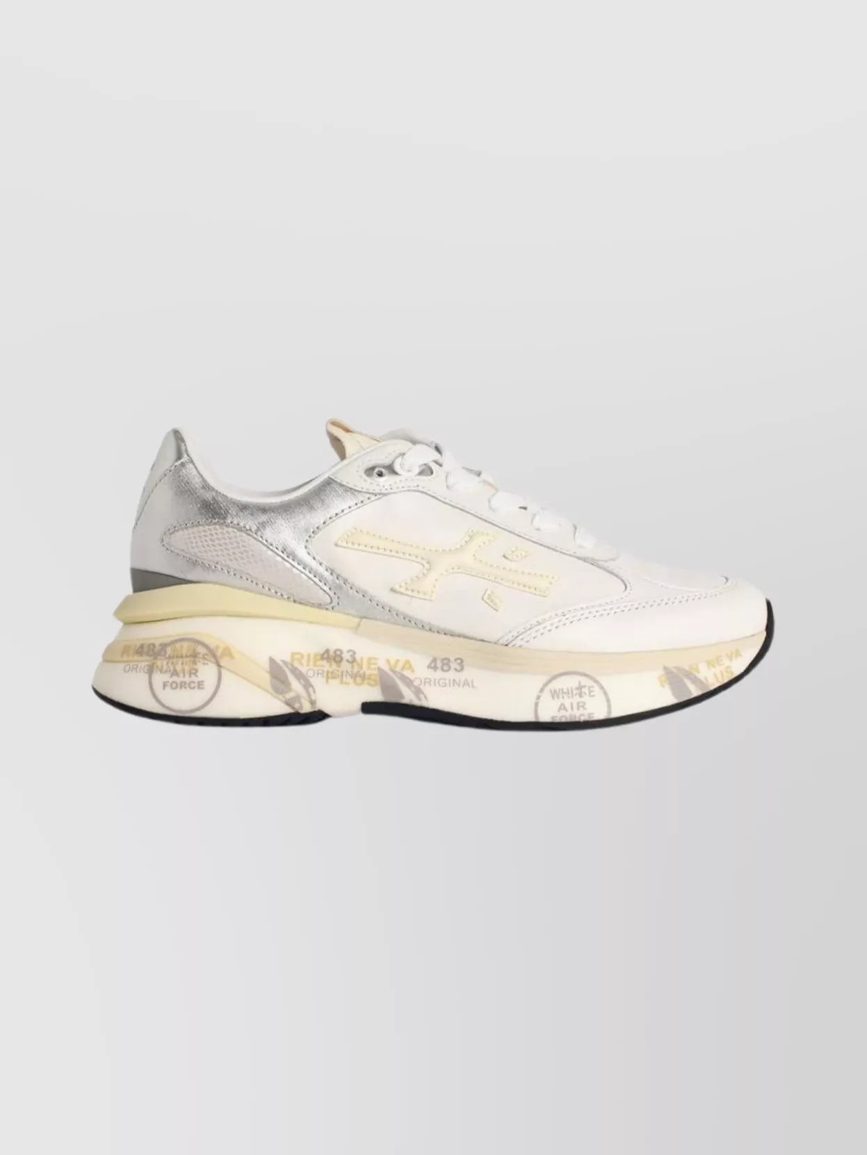 Premiata Moerund 7798 Leather Sneakers With Contrast Sole