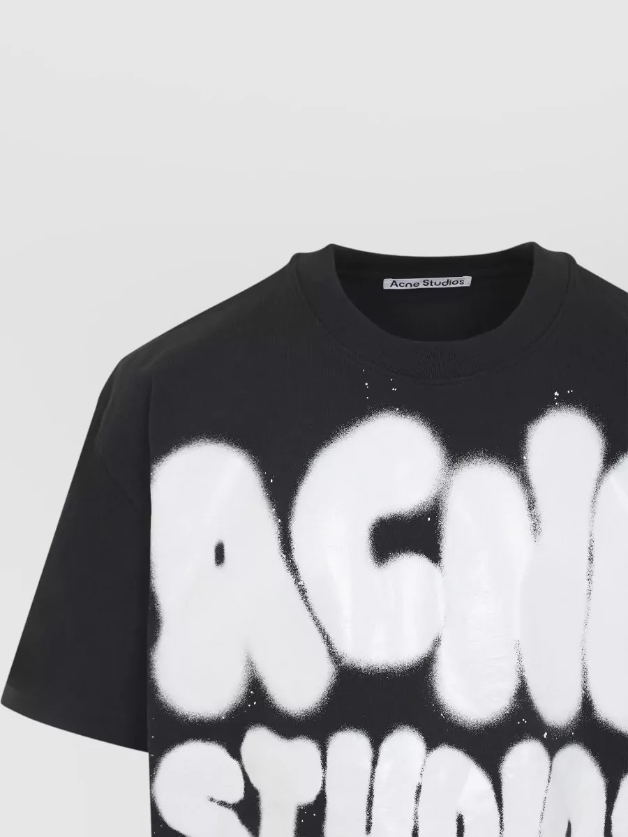 Acne Studios Cotton Jersey T Shirt Round Neckline