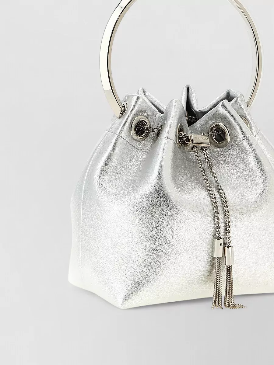 Jimmy Choo Bon Bon Leather Bucket Bag