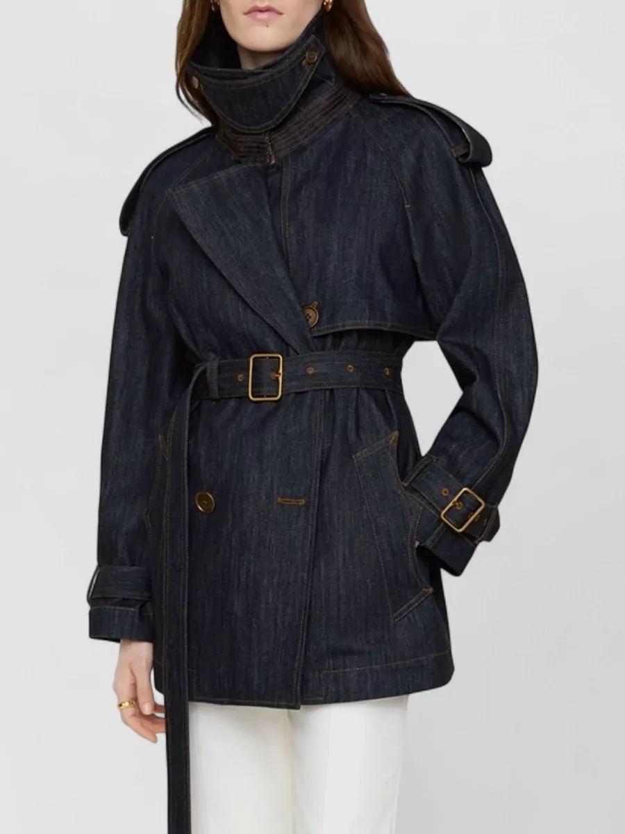 Burberry Denim Short Trench Coat