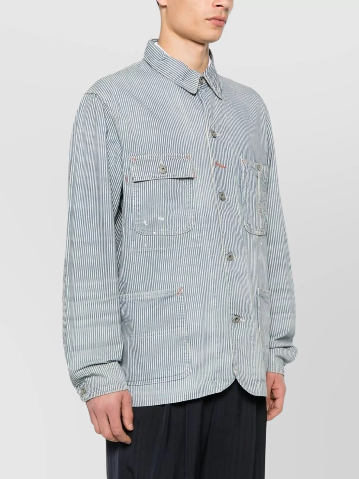 Ralph Lauren Field Jacket With Unlined Striped Pattern
