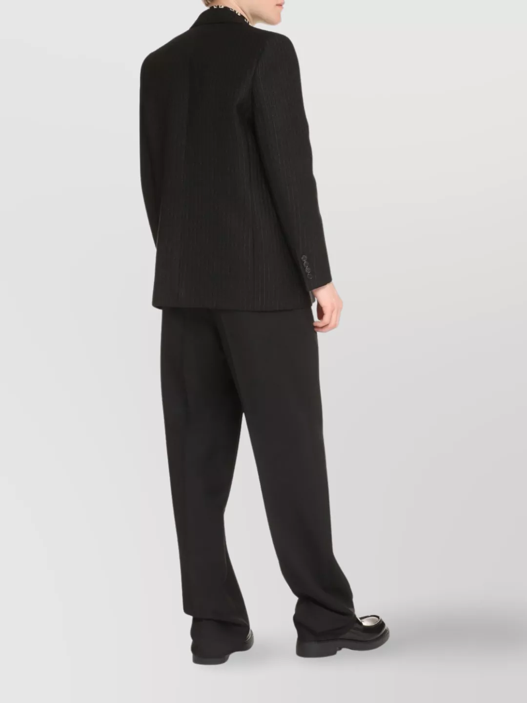 Saint Laurent Tailored One Button Blazer In Black