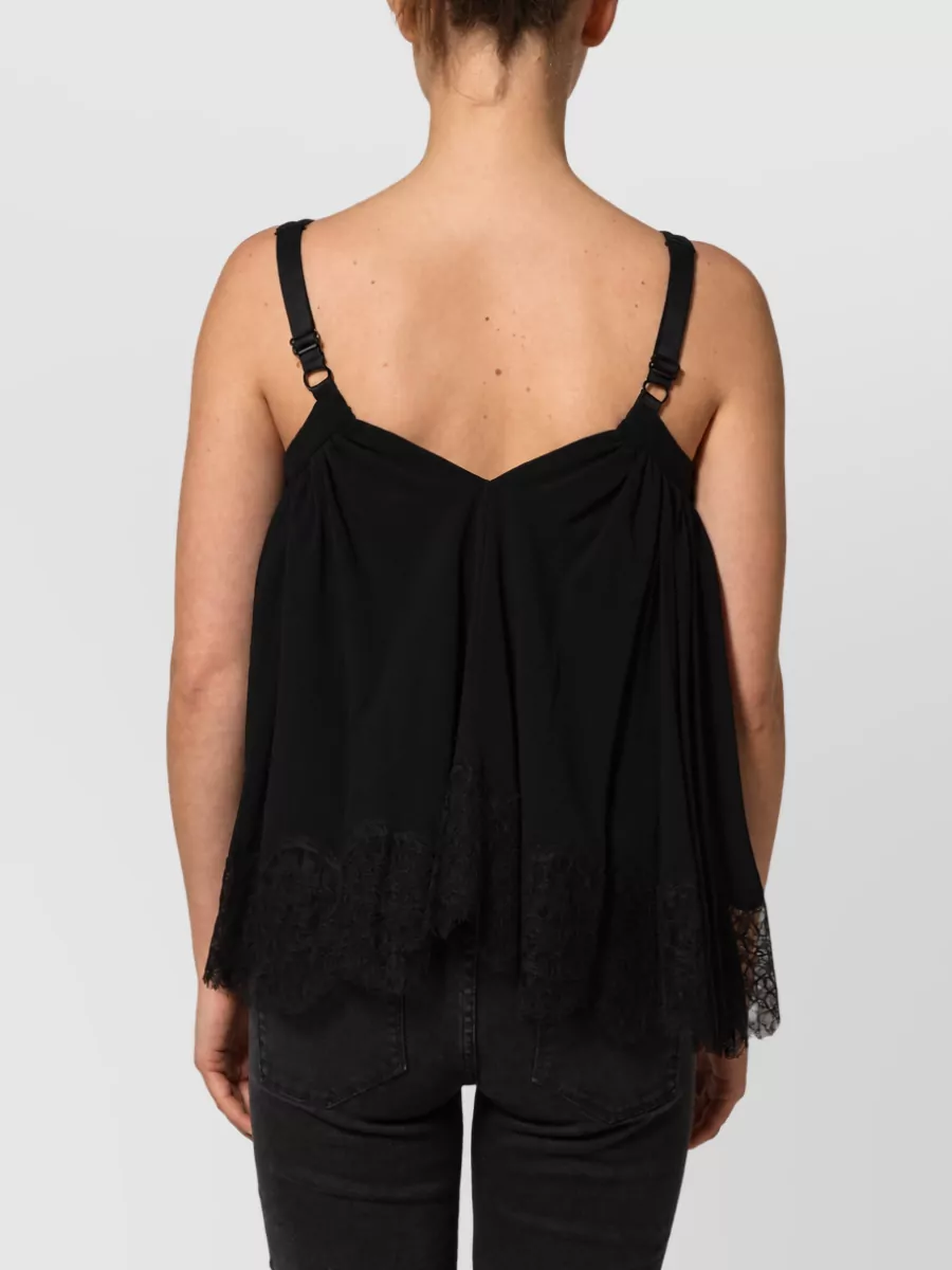 Dolce&Gabbana Silk Sleeveless Floral Lace Blouse