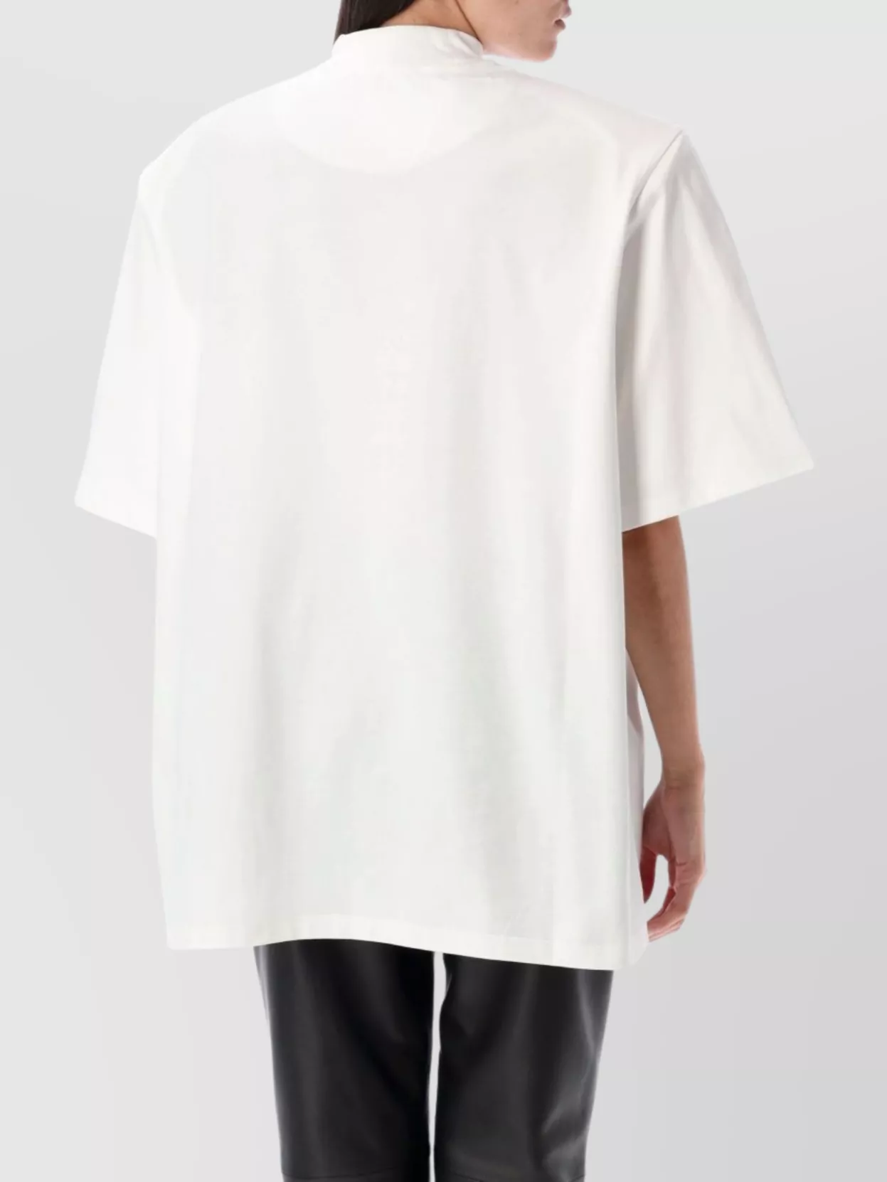 The Attico Modern Mock Neck T-Shirt With Relaxed Fit