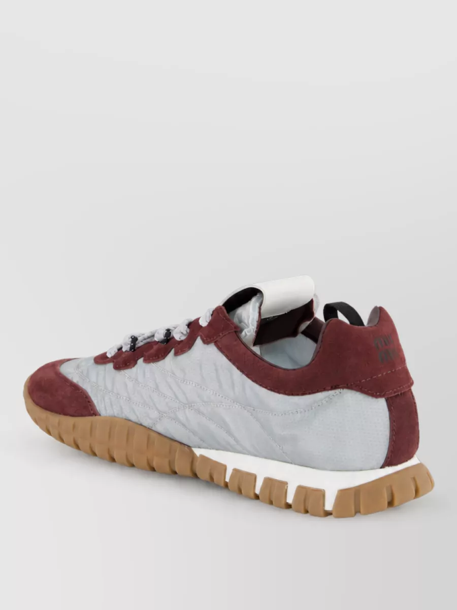 Miu Miu Leather Low Top Sneakers