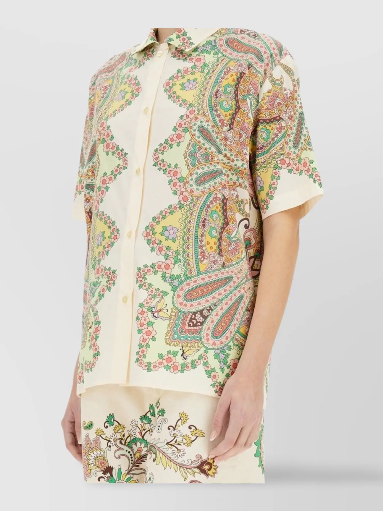 Etro Paisley Pattern Shirt With Floral Accents