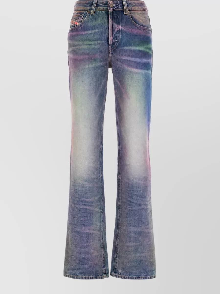 Diesel High waist flared denim jeans gradient