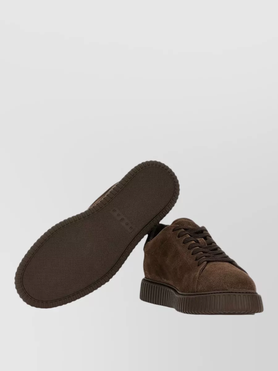 Hogan Suede Leather Low-Top Lace-Up Sneakers