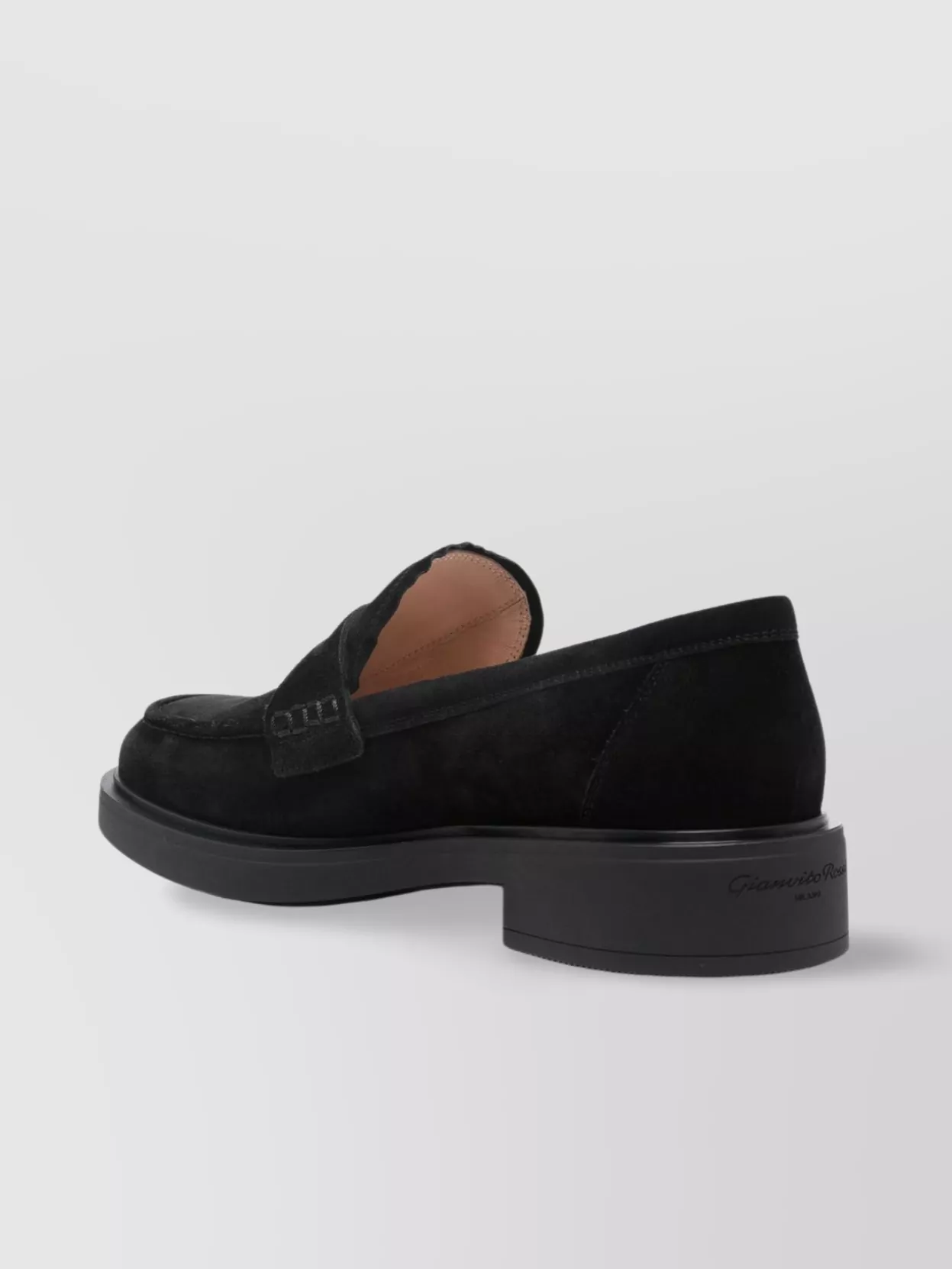Gianvito Rossi Loafers With Round Toe And Suede Finish