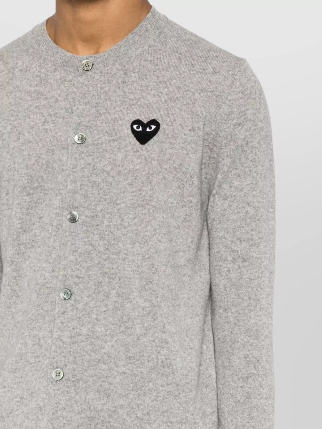 Comme Des Garçons Play Heart Emblem Cardigan Long Sleeves