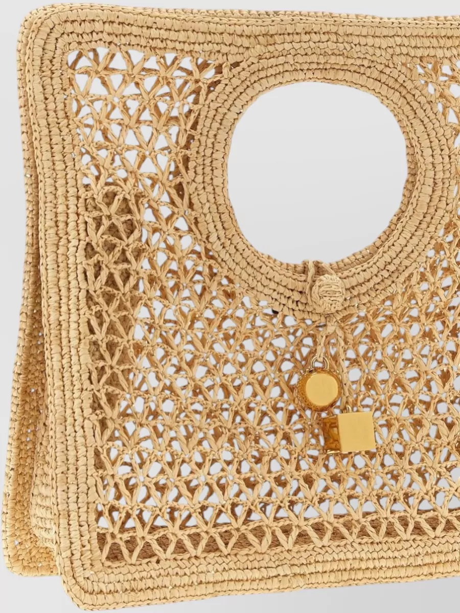 Jacquemus Tote Bag Circular Handle Geometric Pattern