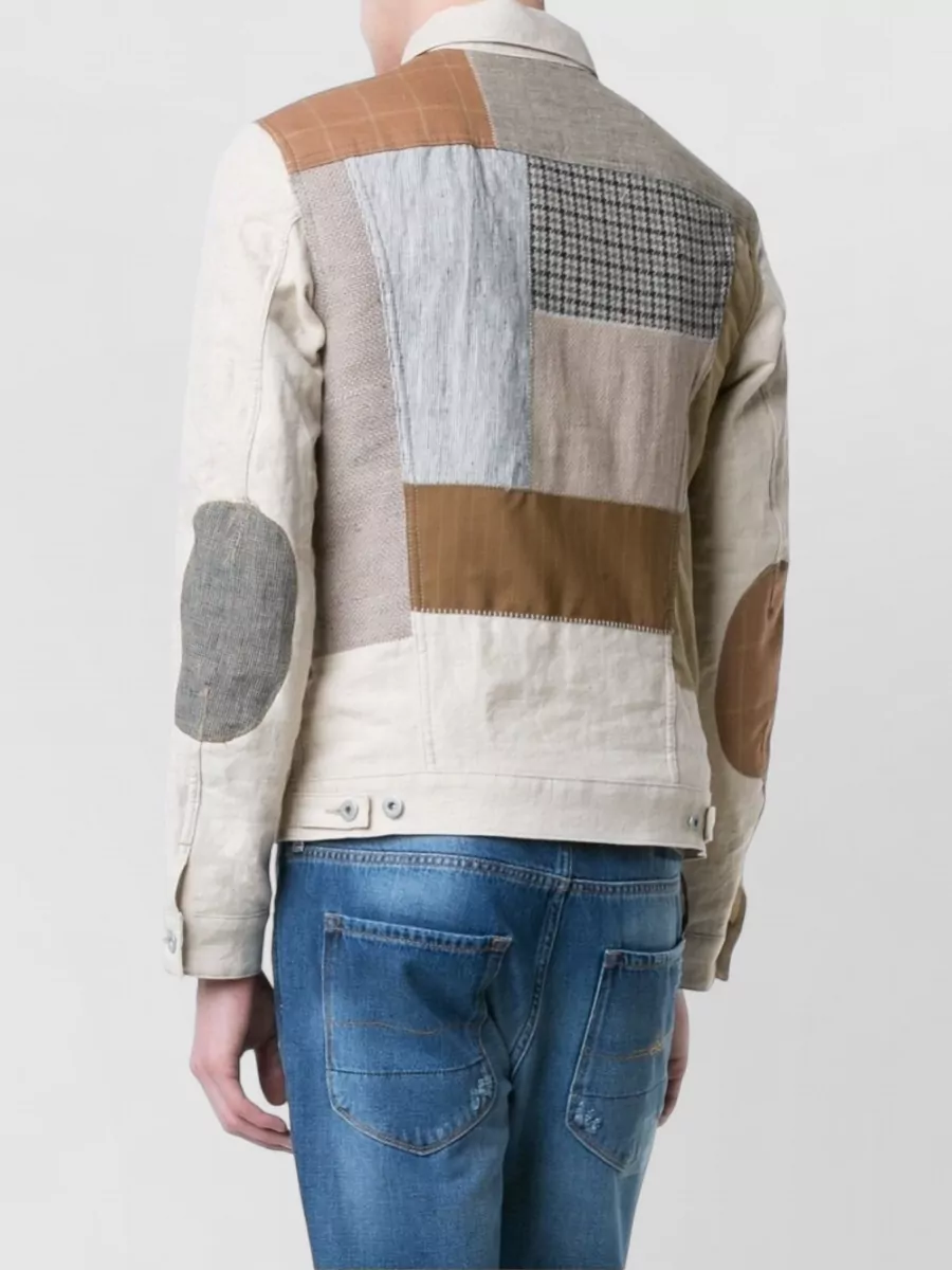 Junya Watanabe Linen Floral Print Single Breasted Coat