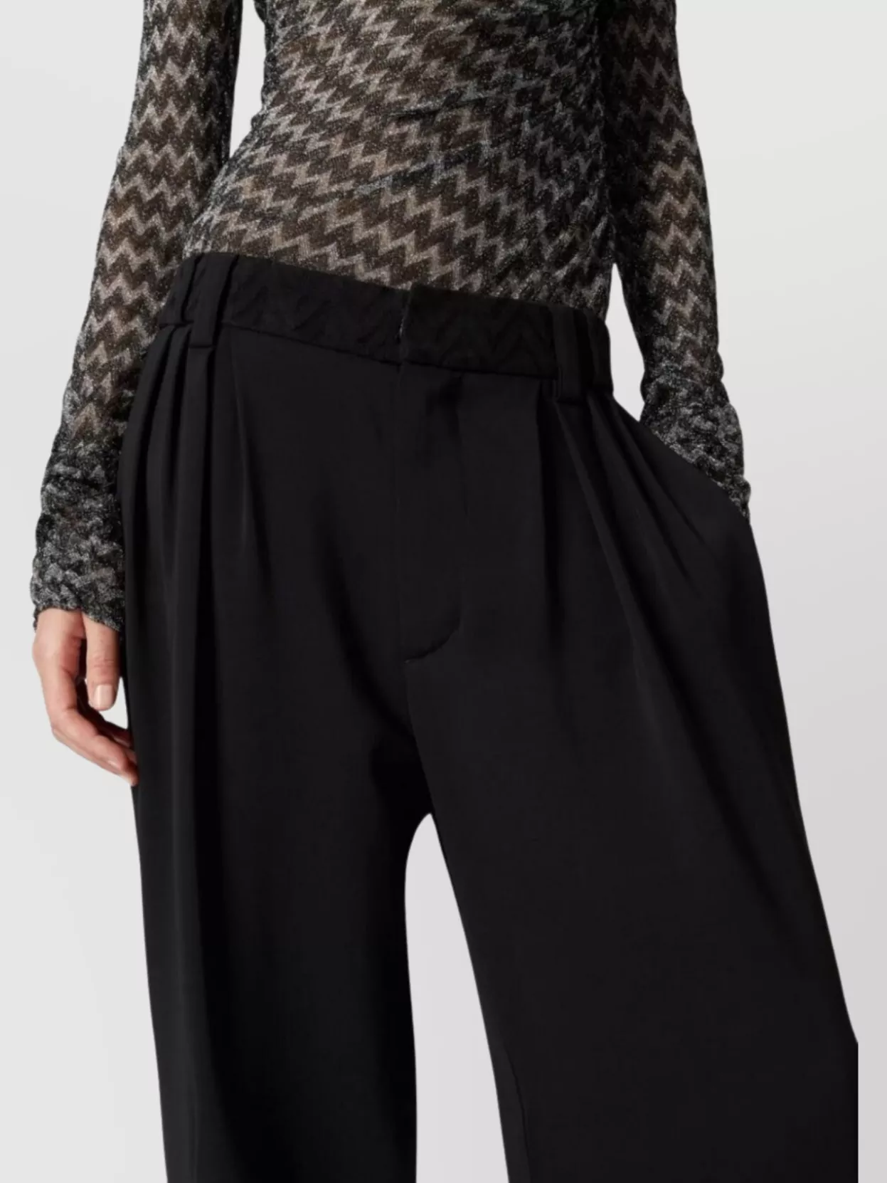 Missoni Wide-Leg Trousers Elastic Waistband