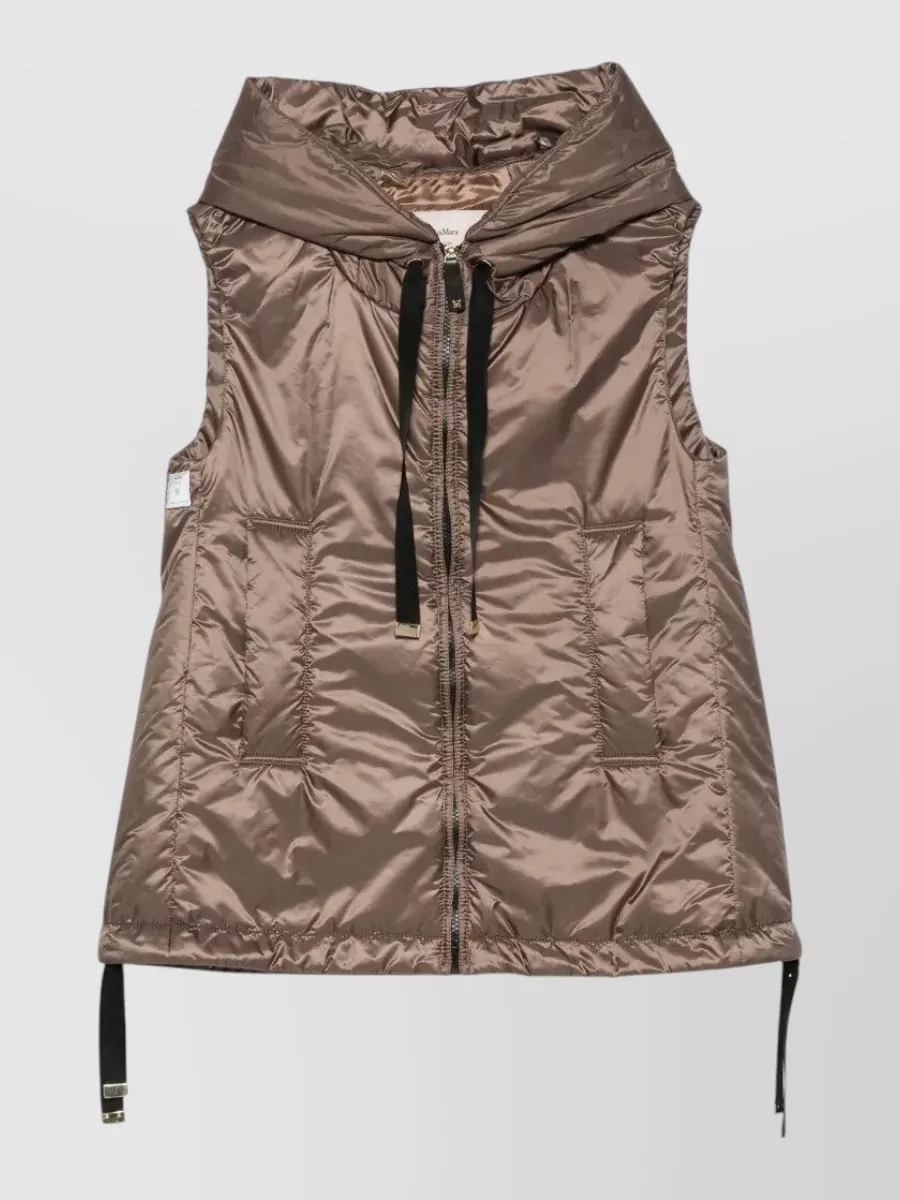 Max Mara quilted hooded parka coat