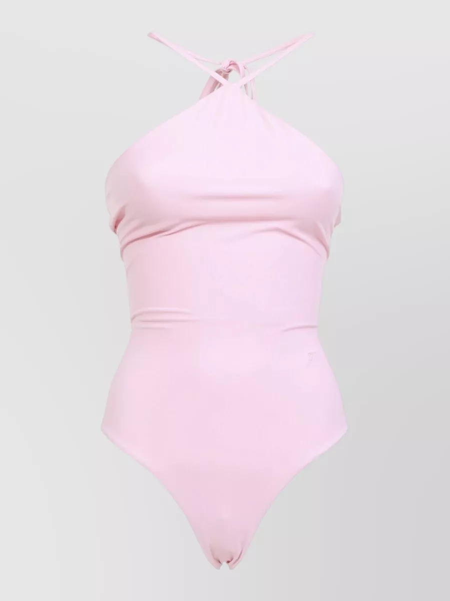 Jacquemus Halterneck V-Neck One-Piece Swimsuit
