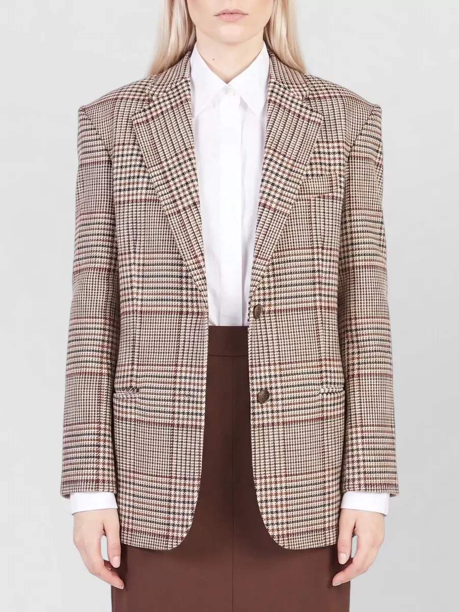 Federica Tosi checked oversized single-breasted blazer
