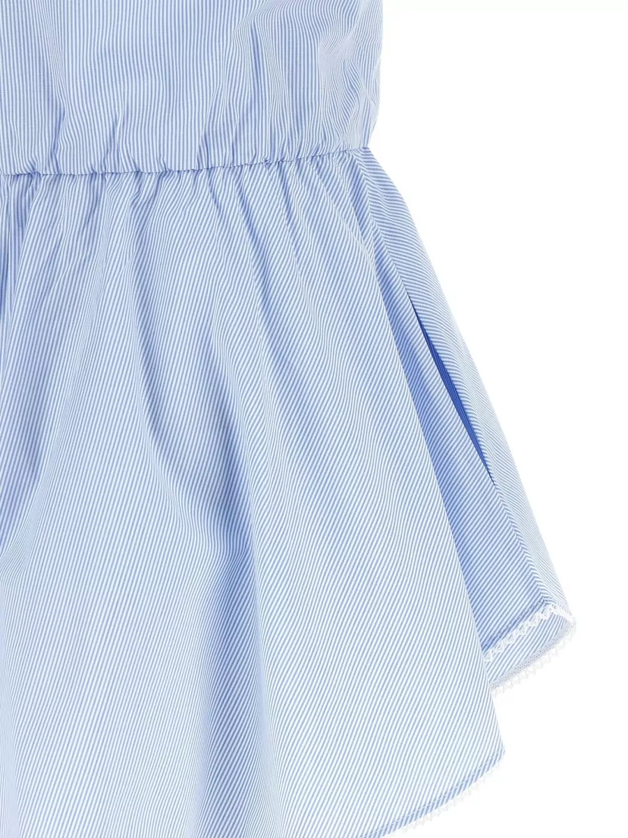 The Andamane Cotton Striped Sleeveless Sweetheart-Neckline Jumpsuit