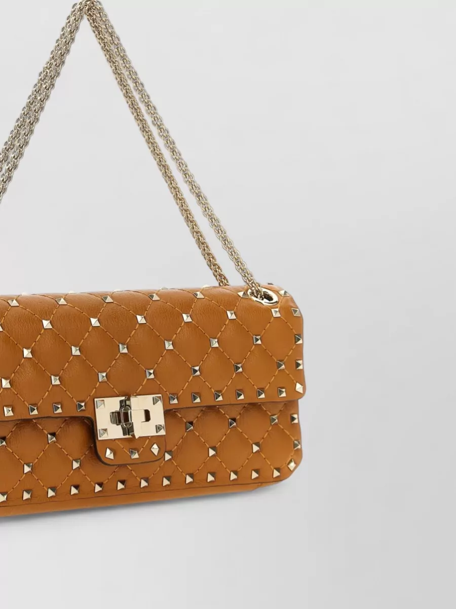 Valentino Garavani Rockstud Spike Medium Leather Clutch Bag