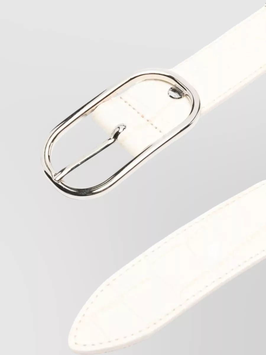 Herskind Croc Embossed Leather Belt