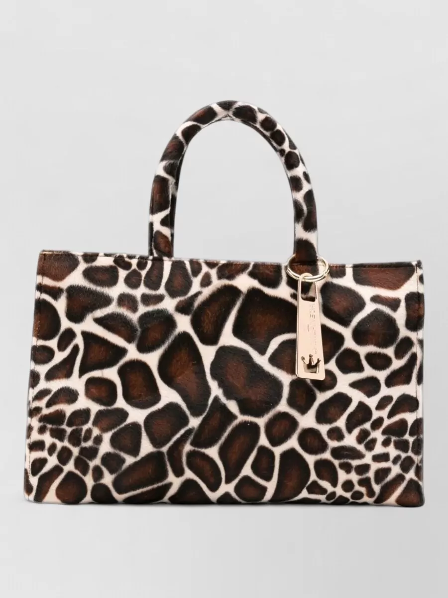 La Milanesa Printed Faux Fur Tote Bag
