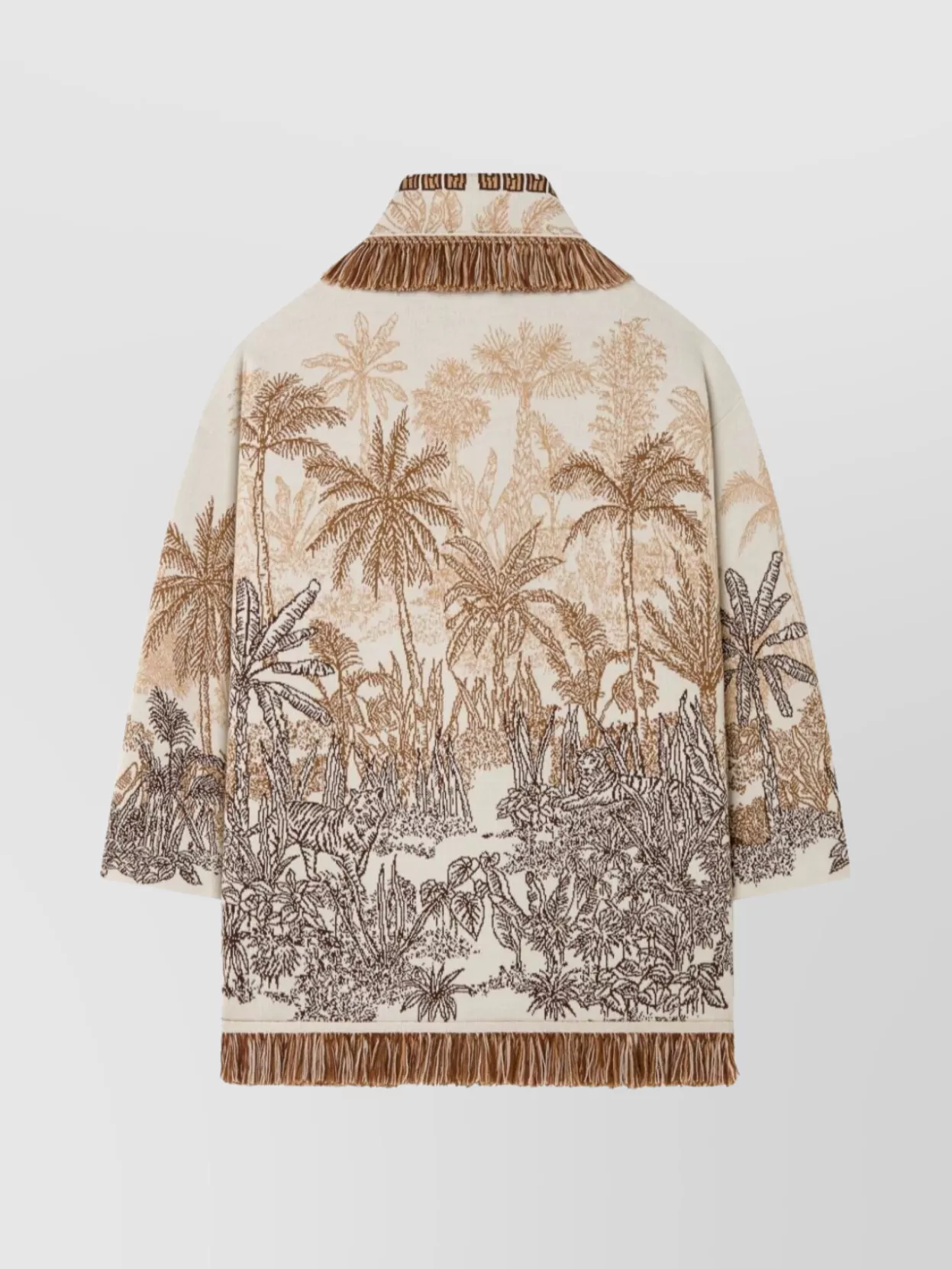 Alanui Jungle Toile De Jouy Wool Blend Cardigan