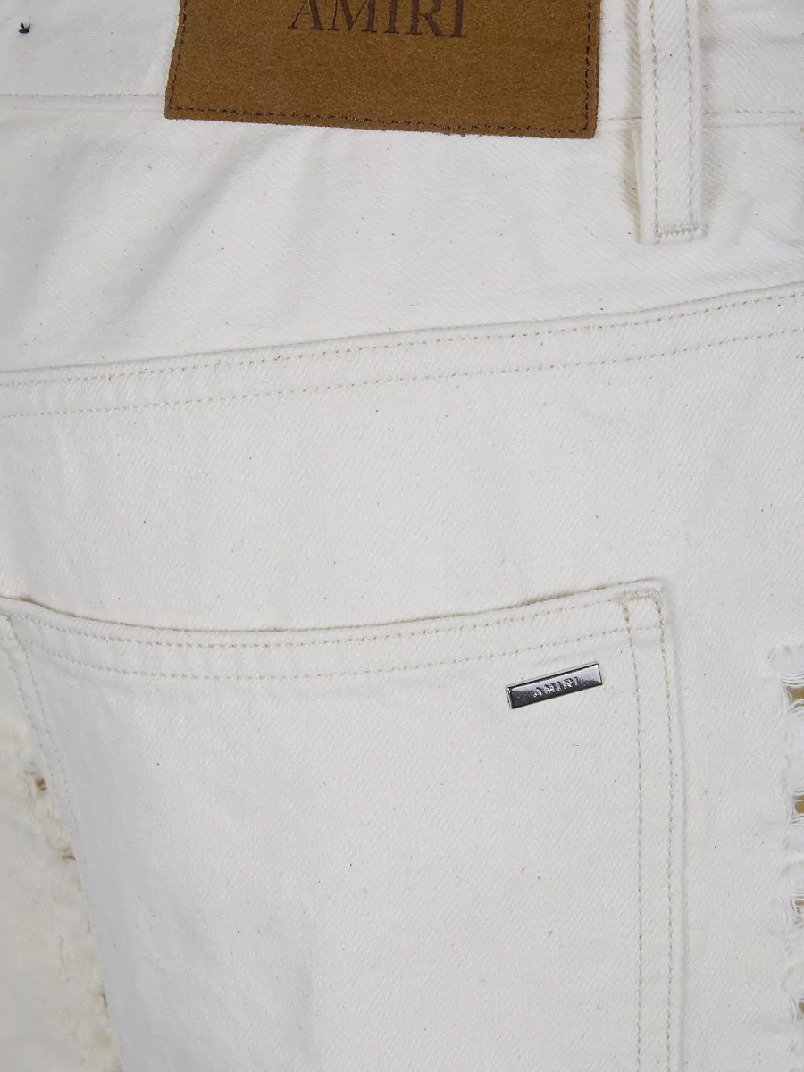 Amiri Straight Denim Trousers Wide Leg Design