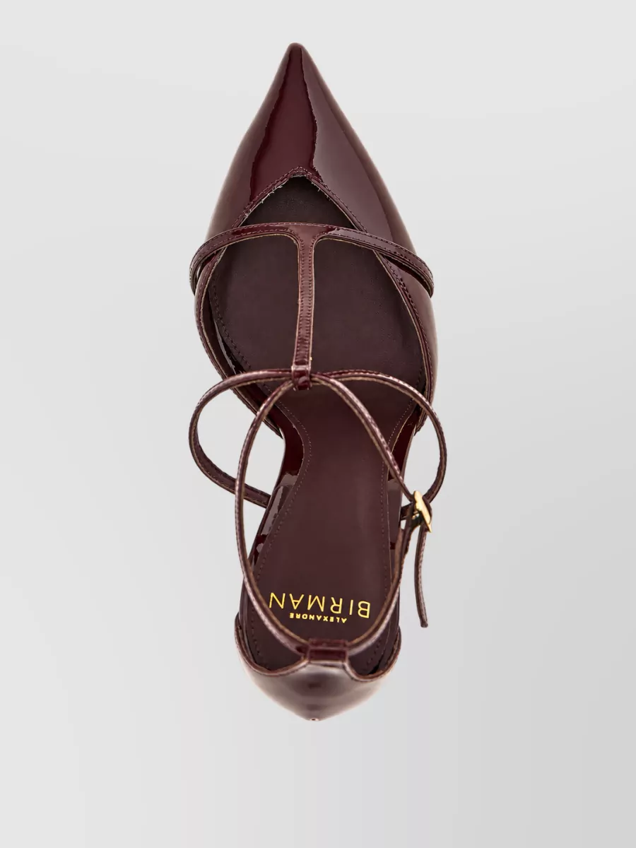 Alexandre Birman Patent Leather T-Strap Pumps