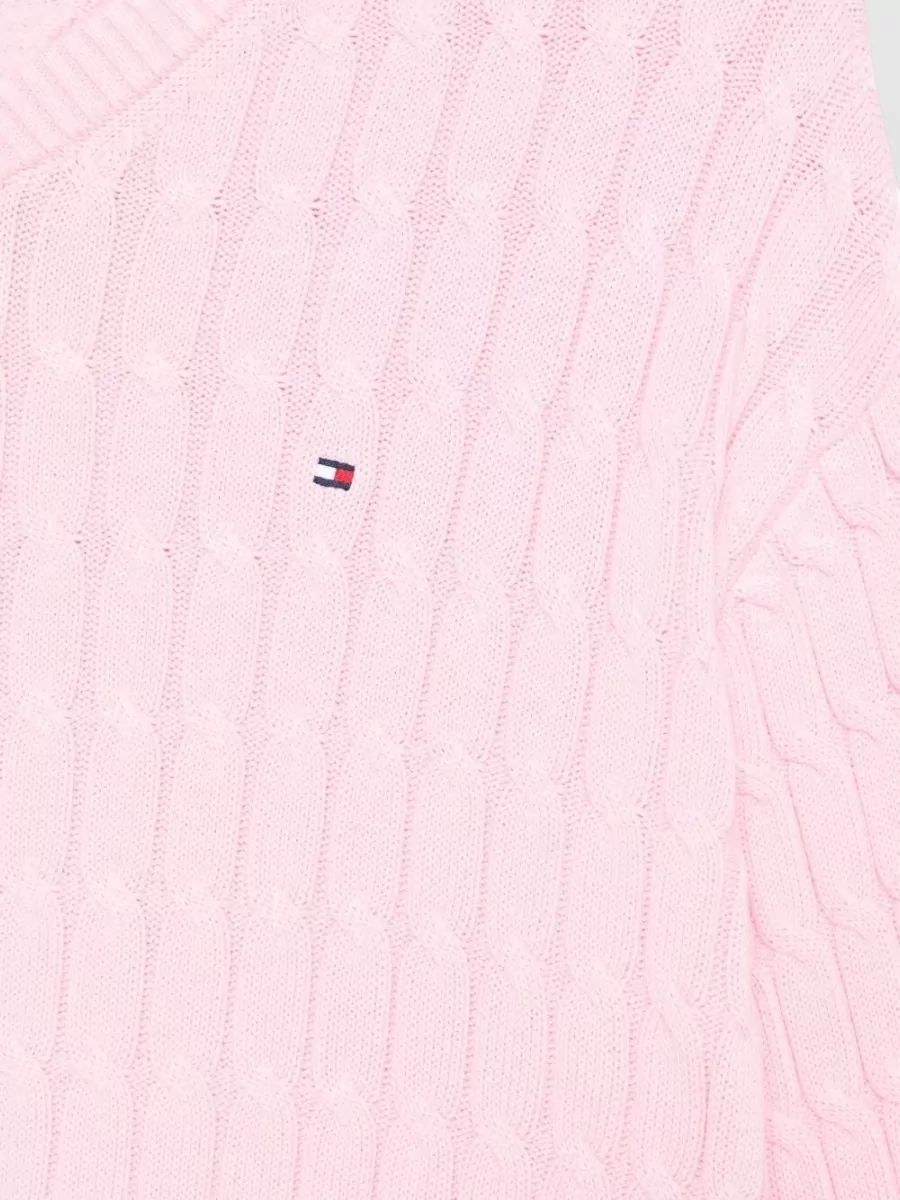 Tommy Hilfiger Cable-Knit V-Neck Sweatshirt