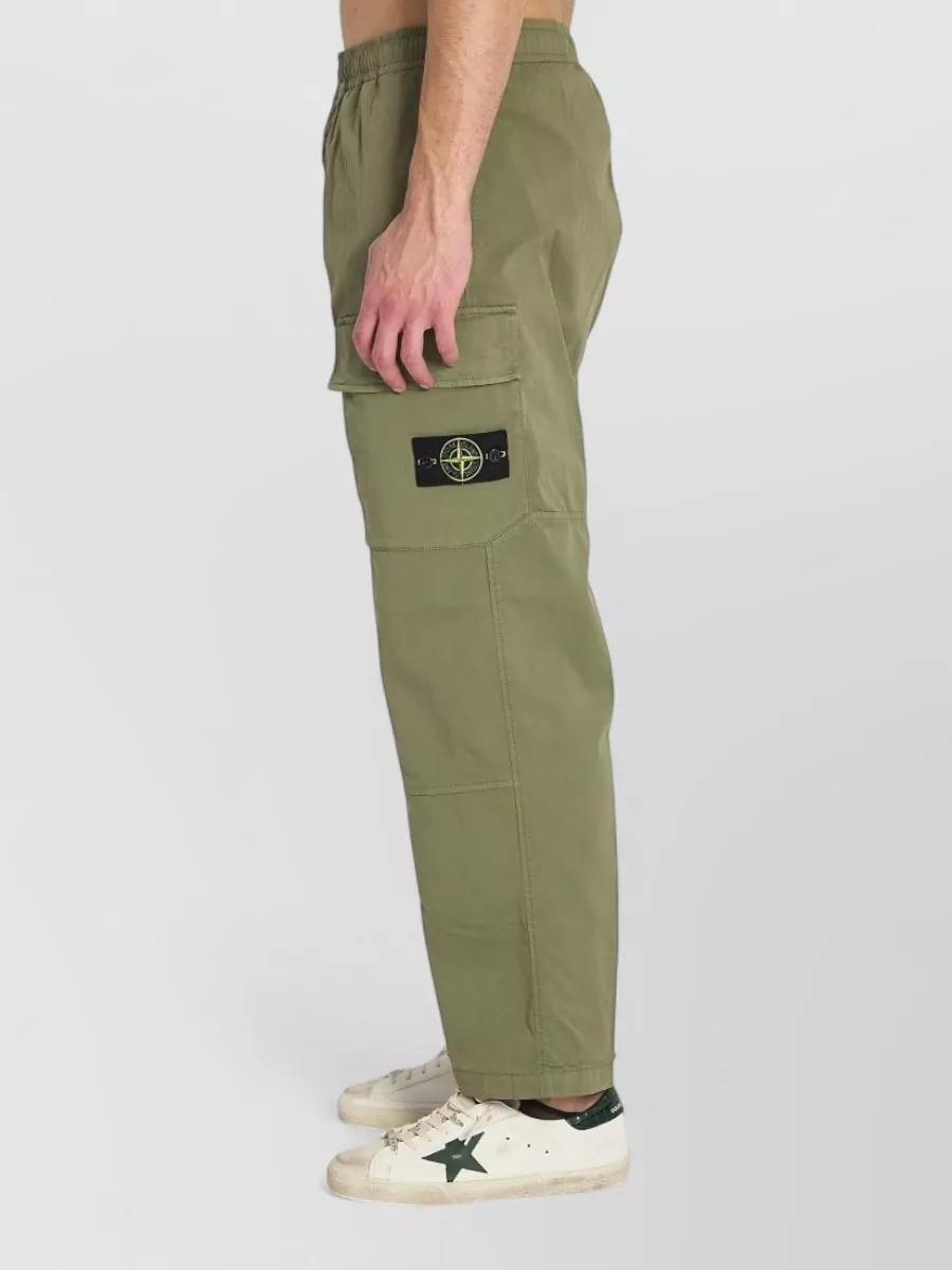 Stone Island Loose Fit Cotton Cargo Trousers