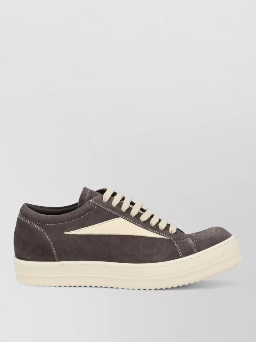 Rick Owens Archive Runner Sneaker Contrast Sole Suede