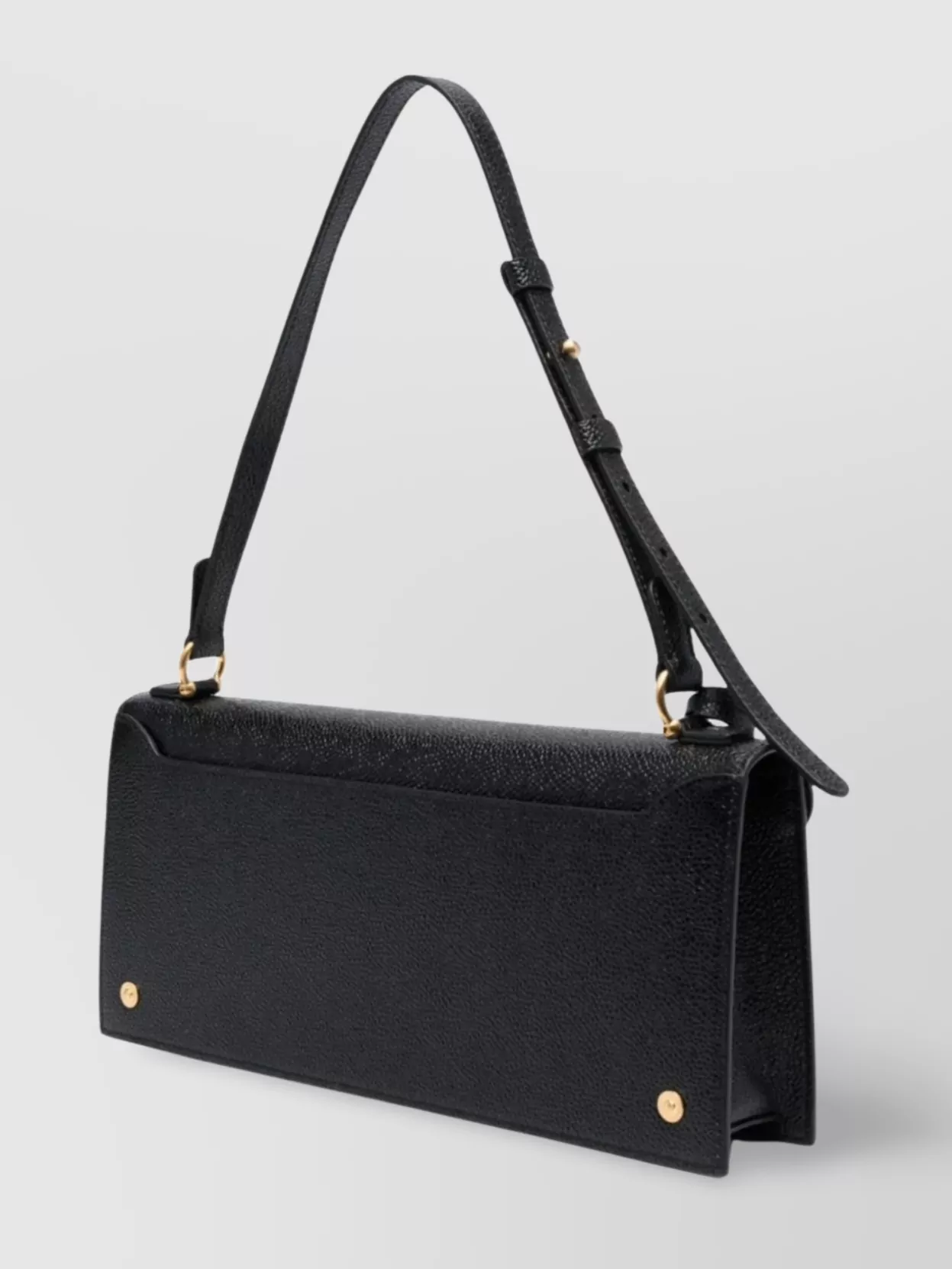 Shop Thom Browne Leather Shoulder Bag Adjustable Strap