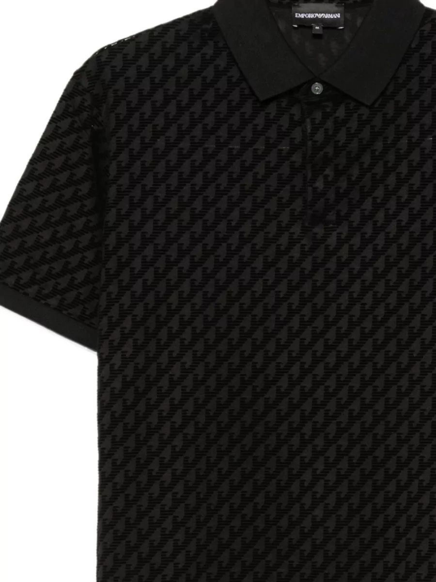 Emporio Armani Logo-Print Short-Sleeve Polo Shirt
