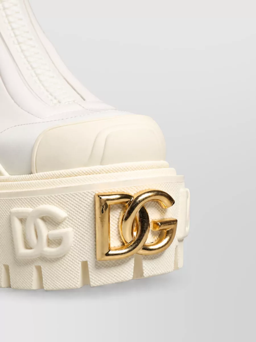 Dolce&Gabbana Leather High-Top Sneakers