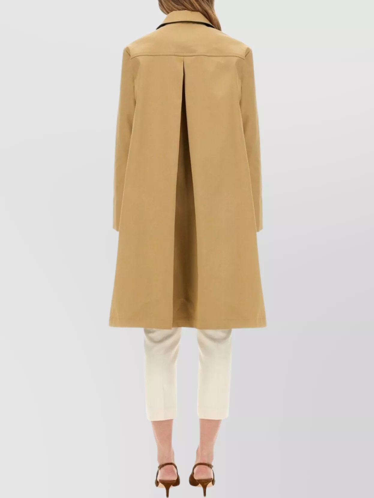Fay Long Sleeve Back Vent Flap Pockets Coat