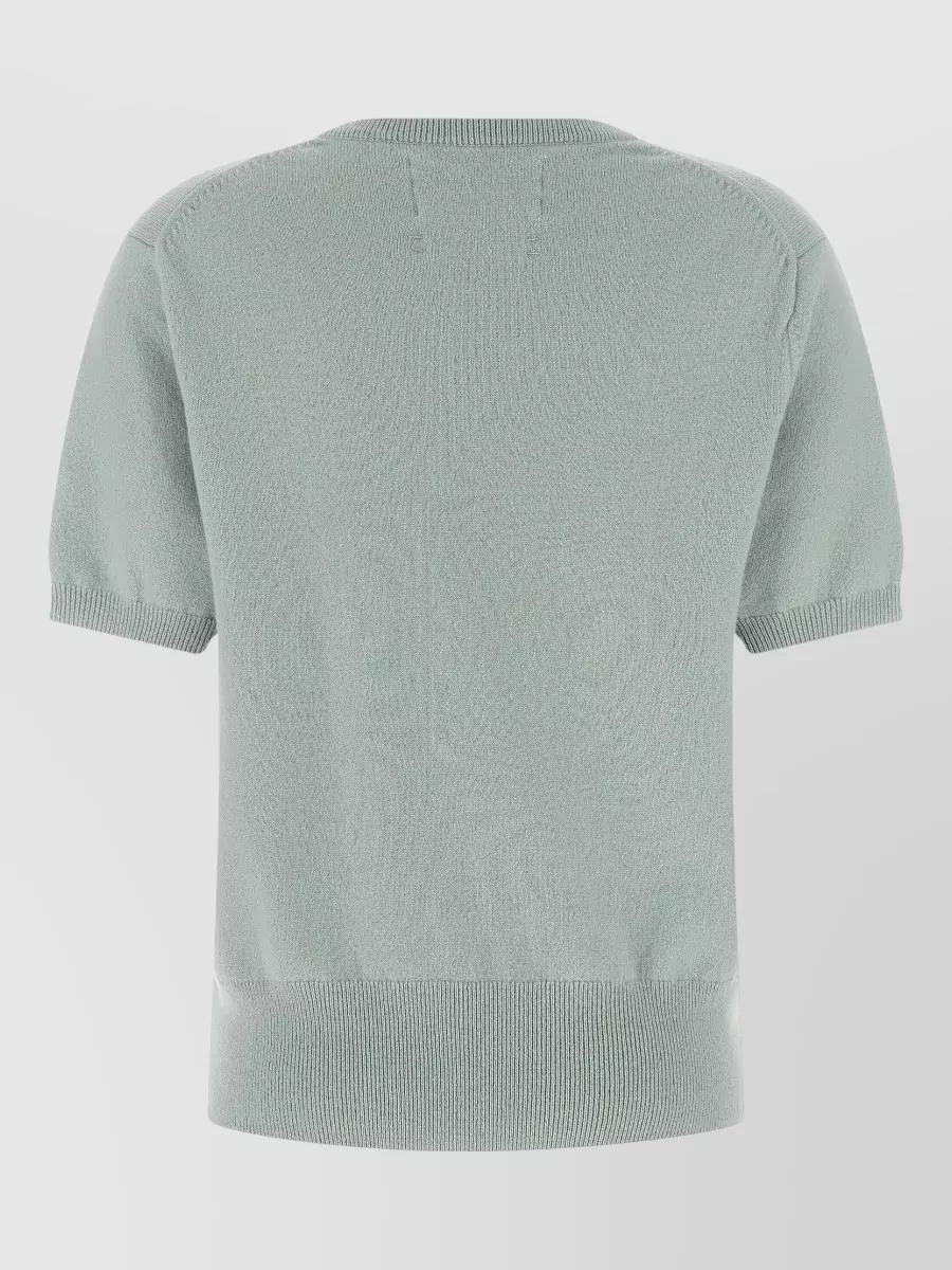Extreme Cashmere Cashmere Ribbed V-Neck Short-Sleeve Sweater