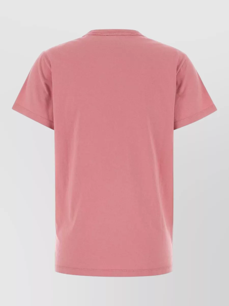 Isabel Marant Etoile Aby Cotton Logo Crew Neck T Shirt