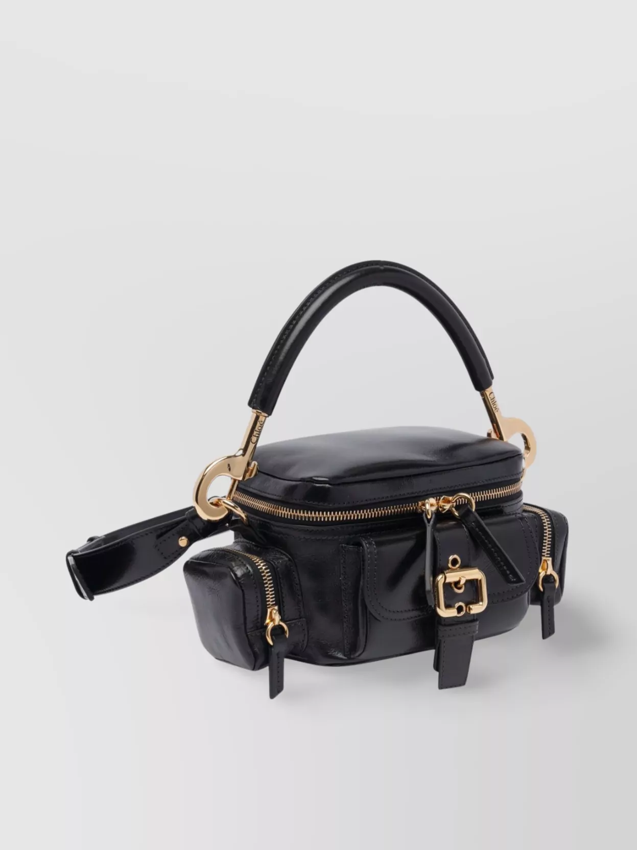 Chloé Leather Camera Bag Buckle Detail