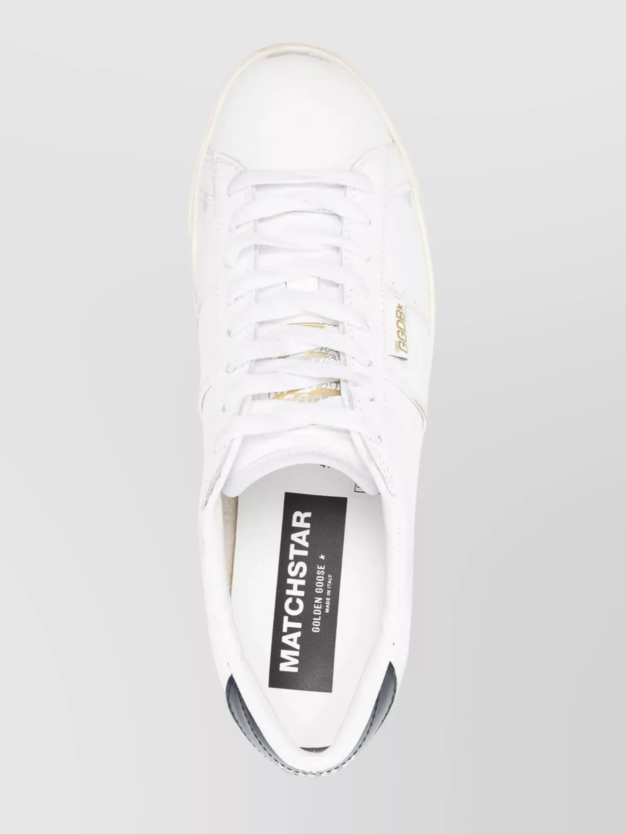 Golden Goose Leather Sneakers Blue Heel Tab