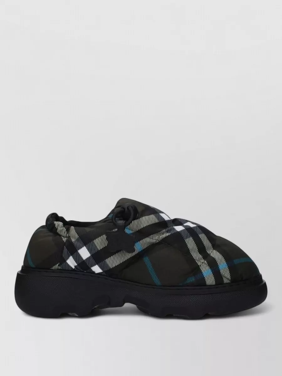 Burberry Checked Fabric Loafers