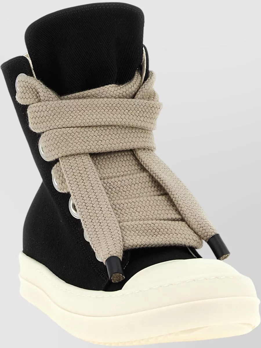 Rick Owens Drkshdw Canvas High-Top Sneakers
