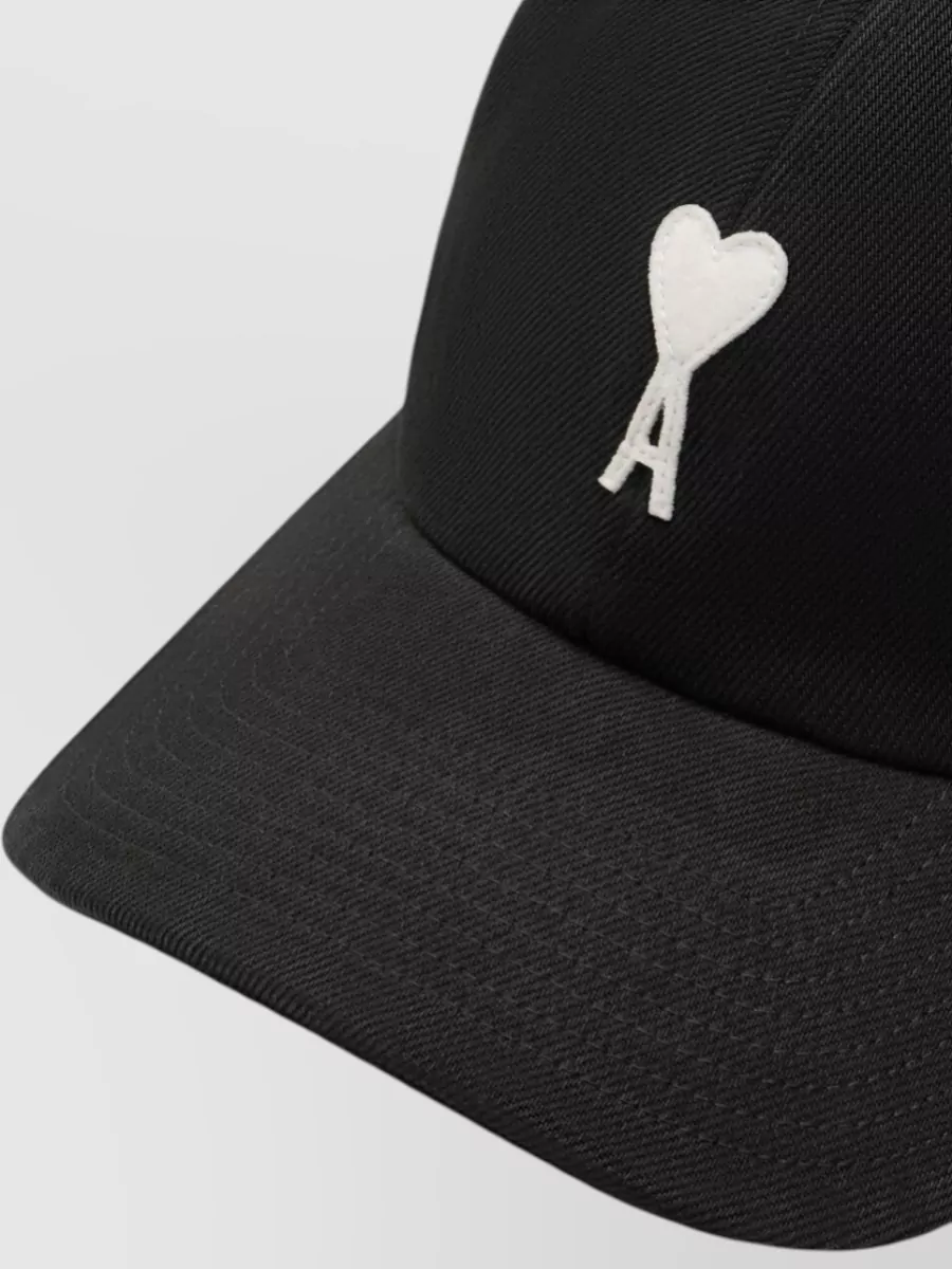 Ami Paris Cotton Logo Baseball Cap