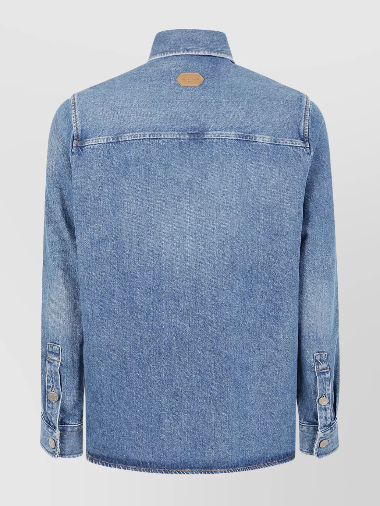 Jacob Cohen Denim Jacket With Chest Pockets And Point Collar In Blue