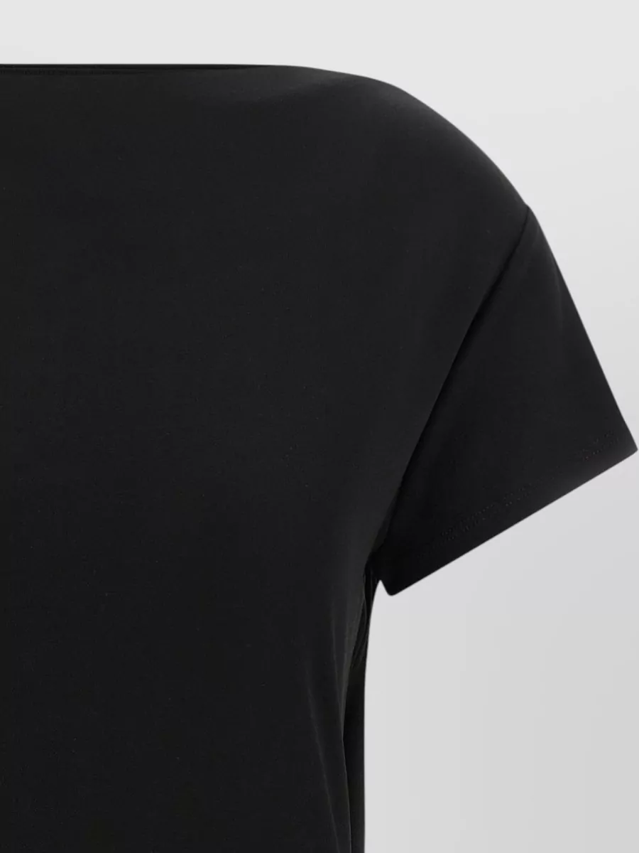 Jacquemus Boat Neck Short Sleeve Draped Mini Dress