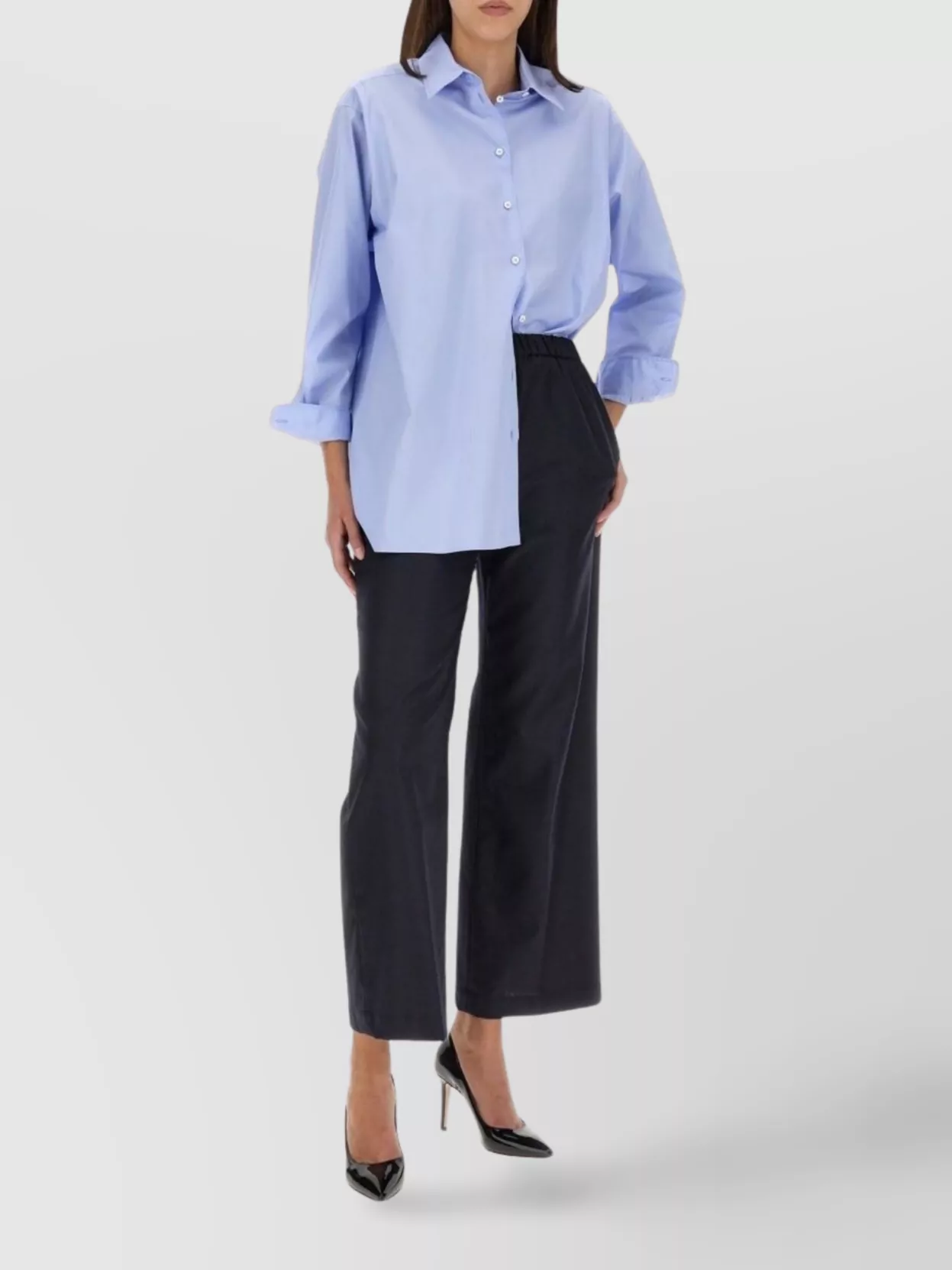Aspesi Tailored High-waist Pants With Wide Legs