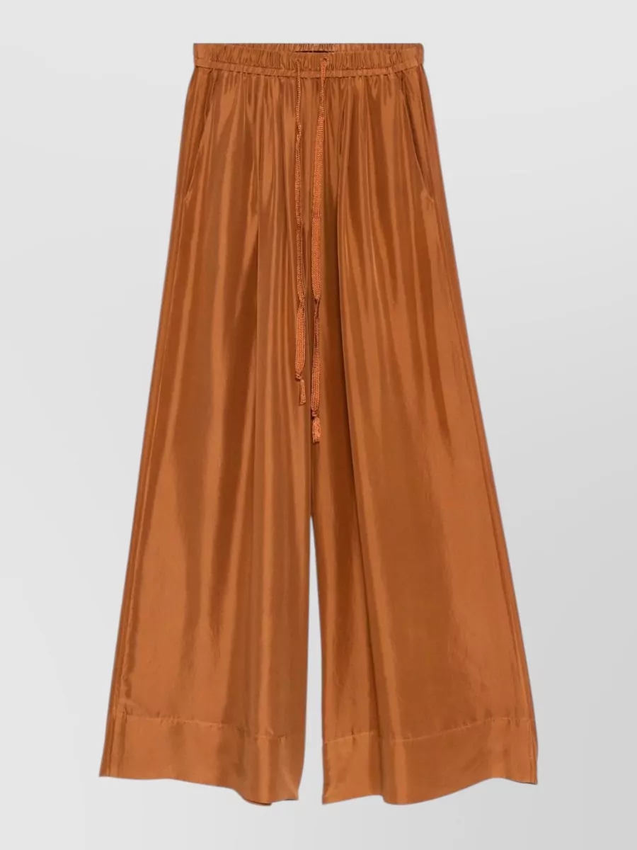 Forte Forte Silk wide-leg drawstring trousers