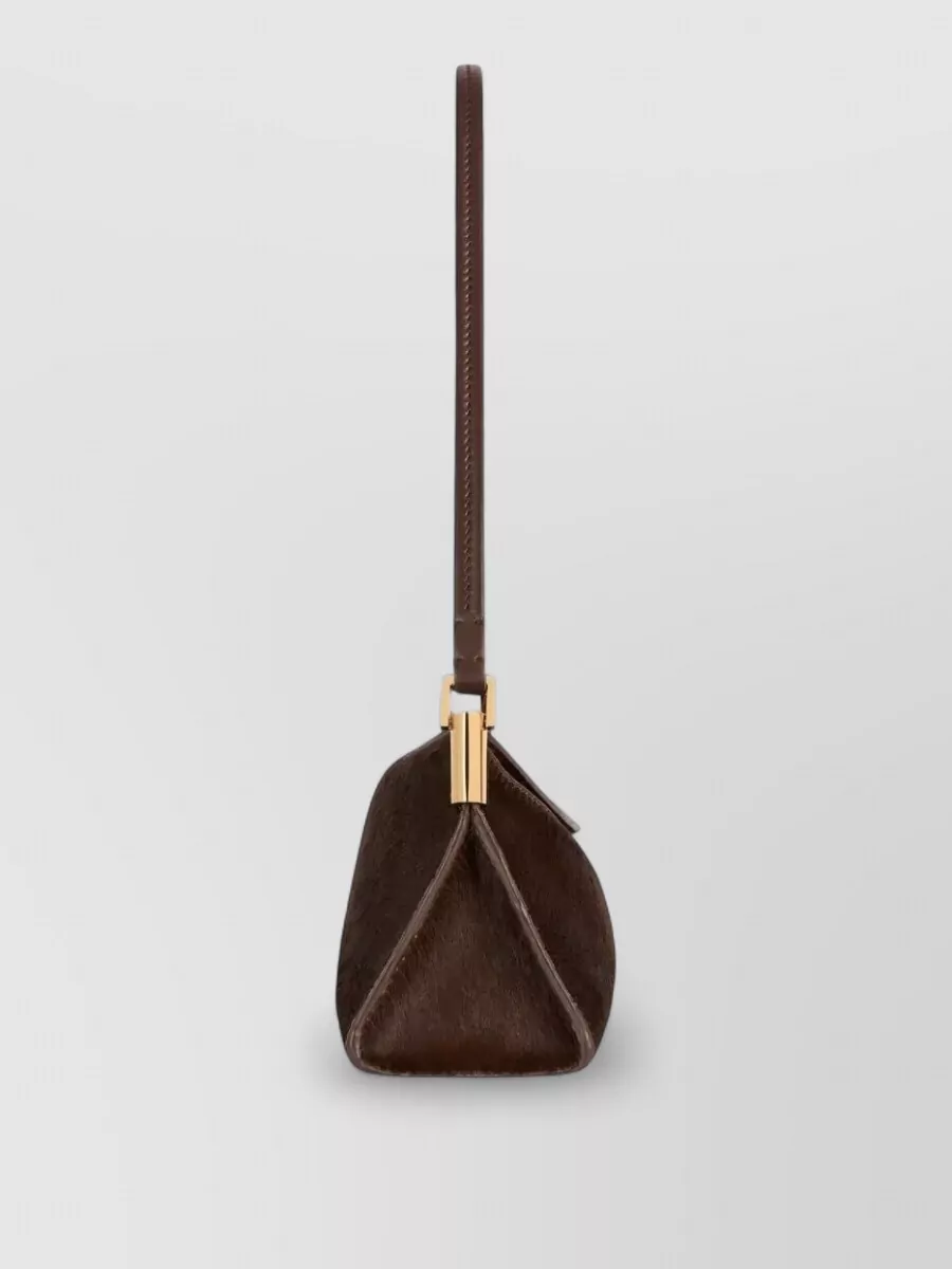 Balmain Small Pony Leather Clutch Bag