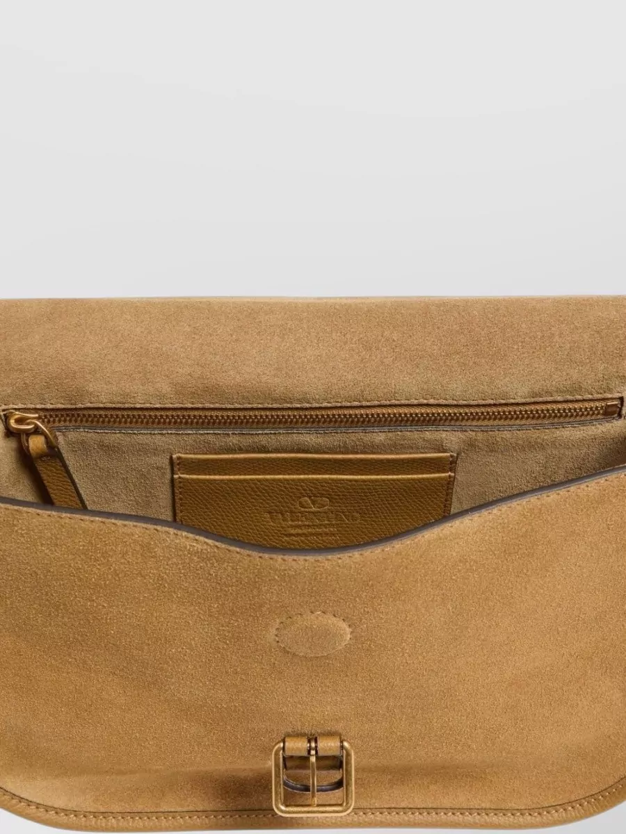 Valentino Garavani Antibes Leather Shoulder Bag Gold Hardware