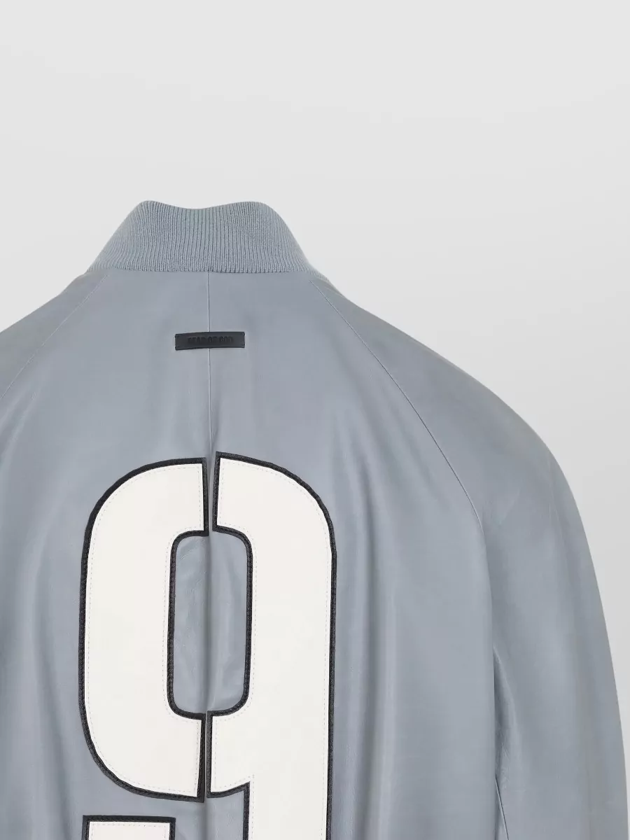 Fear Of God Leather Raglan Bomber Jacket